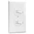 15A 120V, 82150-WWP, ENERLITES Duplex Double Toggle Light Switch with Wall Plate, Single Pole, Side Wiring, Copper Wire