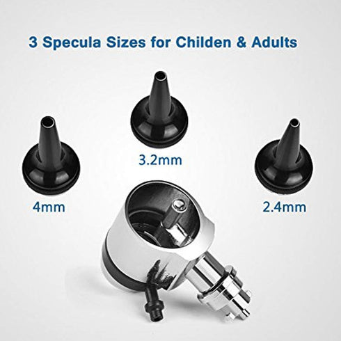 4X 3 Ear Otoscope Kit - Magnifying Ear Scope with Lights Endoscope Diagnostic Medical Instrument Otoscope - Speculum