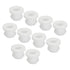 MECCANIXITY 10Pcs Snap Rubber Grommet Plug Mount, Dia 9.5mm ID 6.5mm Seal for Electrical Box Cable Pipe White