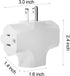 3 Plug Outlet Adapter (T-shaped),Heavy Duty Outlet Extender T-Shaped Adapter Grounded Wall Adapter, Turn 1 to 3 Outlet, UL Certified, White (3PACK)