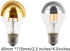 A60 Half Chrome Light Bulbs 3Pack 4 Watts(40W Equivalent) E27 Base LED Filament Vintage Edison Bulb with Mirror Half Chrome Silver Bulbs for Bathroom Kitchen Living Room,Warm White 2700K,Non-Dimmable by CTKcom