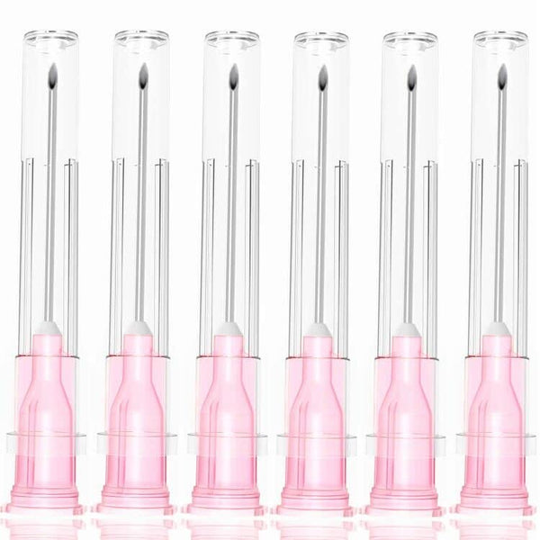 100 Pack 18Ga 1 Inch Stainless Steel Dispensing Lab Tools for Scientific Labs, Individually Wrapped