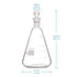 stonylab Glass 24/40 Erlenmeyer Flask with Stopper, 1000 ml Borosilicate Glass Heavy Wall Flask