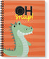 Softcover Oh Snap 8.5" x 11" Punny Spiral Notebook/Journal for Kids, 120 Wide Ruled Pages, Durable Gloss Laminated Cover