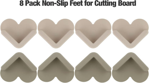 Emptycolor 8 Pack Silicone Feet for Cutting Board, Non-Slip Rubber Cutting Board Feet, Durable Anti-Slip Cutting Board