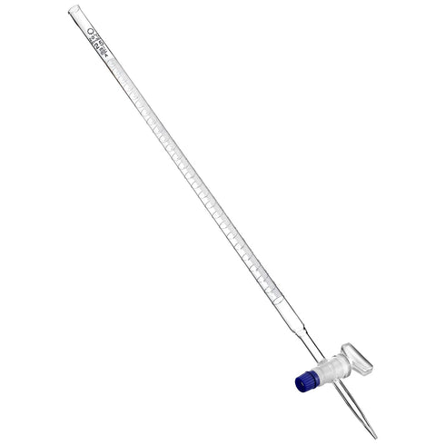 25mL 2 Pack 22.5 Inches QWORK Class A Borosilicate Burette with Glass Key Stopcock - Laboratory Grade, Precision