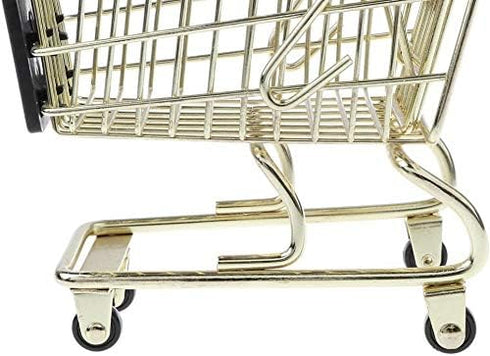 FRECI Mini Shopping Cart Trolley Mini Supermarket Handcart Shopping Utility Cart Mode Storage Basket for Desktop