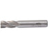 HHIP 5802-0375 3/8" x 3/8" 4 Flute High Speed Steel Center Cut Single End End Mill