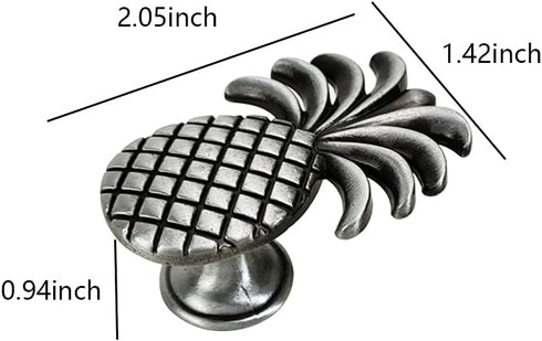 brandname RRRuo Pineapple Cabinet Knobs Zinc Alloy for Drawers Cupboard Wardrobe Pulls Bathroom Office Kitchen Single Hole Handles Decor Accessories 6 Pieces Antique Pewter by brandname