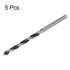 5pcs Brad Point Drill Bits 4mm (5/32''), Straight Round Shank Metric Spiral Twist Bits for Softwood and Hardwood