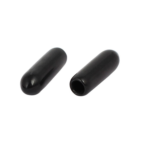 uxcell 3mm Inner Dia Rubber Hose End Cap, Screw Thread Protector Cover Black (Pack of 100)