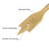 uxcell Spade Drill Bits for Wood, Paddle Flat Bit, 10 12 16 18 20 25 mm Hex Shank, High Speed Steel 6in1 Set