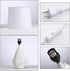 SOTTAE Modern Small Ceramic Table Lamp, White Irregular Geometric Bedside Table lamp for Bedroom,Nightstand Lamps