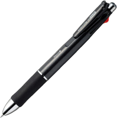Zebra P-B4SA2-BK Multi-Functional Pen, 4 Colors + Sharp Clip-On Multi 1000 - Black