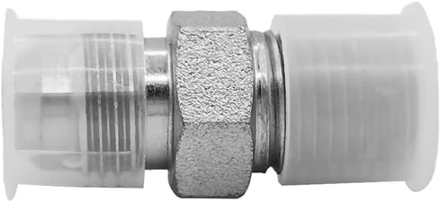 (4-PACK) 2404-06-04 Hydraulic Hose Adapter Fitting 3/8" Male JIC 37° Flare × 1/4" Male SAE Straight Pipe