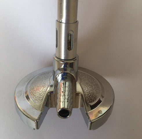 Lab Bunsen Burner with Air & Gas Adjustment, Flame Stabilizer for Natural Gas & Propane