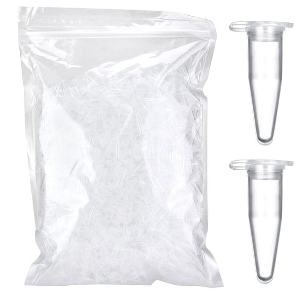 0.2ml Microcentrifuge Tubes 1000 Pieces, EO Sterilized Plastic Small Vials for Sample Storage