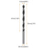 20pcs Brad Point Drill Bits 3.5mm(9/64") Dia Straight Round Shank Metric Brad Point Spiral Twist Drill Bits for Softwood Hardwood Plywood Plastic Rubber, Black