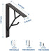 8 Inch 4 Packs Mocomax Decorative Shelf Brackets, Heavy Duty Floating Shelves, Wall Mount Shelving Bracket, Hardware L