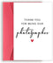 Amorista Thank You Card Gifts for Photographer, Simple Appreciation Gifts for Photographers,Thank You