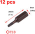 12 1/4-Inch 1-Inch T10 Antrader Pcs Hex Shank Length Magnetic Security Tamper Proof Torx Screwdriver Bits