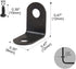 60pcs 12x12mm uxcell Angle Bracket Metal Black Corner Brace Fastener L Shaped Right Angle Brackets Corner Protector