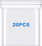 20 Pack 7" x 9" Thick 4 Mil Clear Reclosable Zip Poly Bags, Heavy-Duty Zip Seal Lock