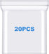 20 Pack 7" x 9" Thick 4 Mil Clear Reclosable Zip Poly Bags, Heavy-Duty Zip Seal Lock