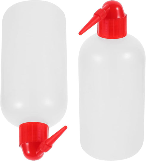JUMPLAWN 2Pcs Graduated Narrow Mouth Wash Bottle Portable Laboratory Rinse Bottle for Lightweight