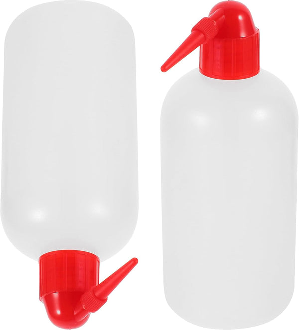 JUMPLAWN 2Pcs Graduated Narrow Mouth Wash Bottle Portable Laboratory Rinse Bottle for Lightweight