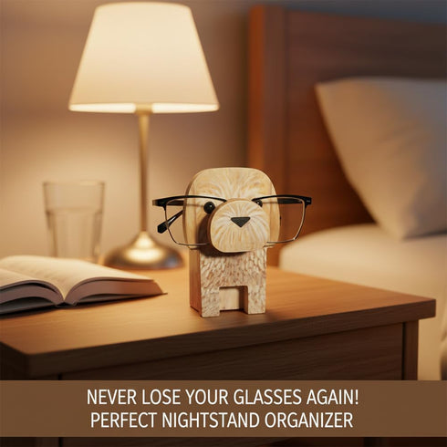 Witank animal glasses holder for nightstand Wooden Animal Eyeglass Stand eyeglasses holder stand funny cute glasses