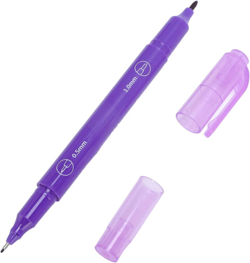 10 Set Dioche Skin Marker Pen Double Headed Ultra Fine Tip Quick Drying Ink Eraseable Brow Mapping Pen with Ruler