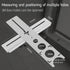 Haofy Ceramic Tile Hole Locator - Adjustable Stainless Steel Ruler for Universal Drill Punch Measuring