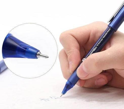 Pentel EnerGel NV Liquid Gel Pen, .5mm, Blue Ink, Blue Barrel, Dozen, BLN25C
