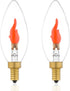 Type B/B11 E12 LED Flame Effect Bulb, Red Light 1800K 2 Modes,