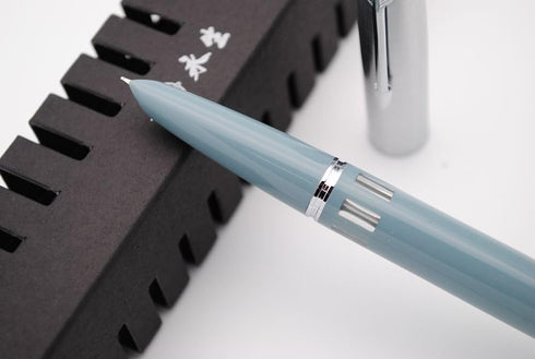 czxwyst 601 Steel Cap Vacumatic Fountain Pen with Ink Window (Lake Blue)