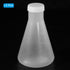 PATIKIL 250ml Plastic Erlenmeyer Flask, Clear, 2 Pack Narrow Mouth Conical Flask with Screw Caps for Laboratory