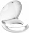 Potty Training Toilet Seat, 16.5" Round White Seat with Built-In Toddler Function,
