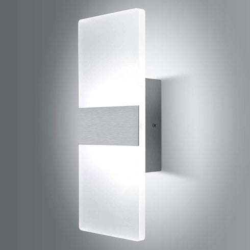 Lightess Modern Wall Sconce Dimmable 12W, Up Down Wall Lights Acrylic LED