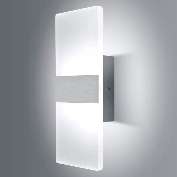 Lightess Modern Wall Sconce Dimmable 12W, Up Down Wall Lights Acrylic LED