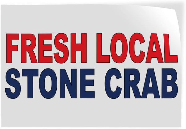 Fastasticdeals Decal Stickers Multiple Sizes Fresh Local Stone Crab Red Blue Bar Restaurant
