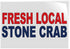 Fastasticdeals Decal Stickers Multiple Sizes Fresh Local Stone Crab Red Blue Bar Restaurant