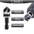 3Pcs Countersink Drill Bits - 90 Degree Chamfering Drill Bit Set with 1/4'' Hex Shank for Woodworking, Carbon Steel