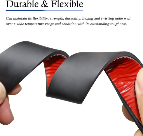 Neoprene Rubber Strips Self Adhesive - Solid Rubber Sheets for DIY Gaskets Crafts Pads Seals (1” Wide x 1/5" Thick x