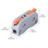 90 pcs XHF Conductor Compact Connectors Lever Connectors Nuts, Electrical Connectors Wire Terminals for any Circuit Inline Splices 28-12 AWG (SPL-1)
