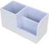 KINGFOM White Desk Organizer Caddy - Multi-function Pu Leather Storage Box for Office Supplies, Pens, Cell Phone,