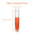 Clear Plastic Graduated Test Tubes 10ml, Sterile Sample Storage Container with Screw Cap, Case of 50