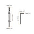 Self Centering Drill Bit Set 5mm, 1/4" Hex Shank Drilling Bits for Wood Working, Cabinet Door Hinge Hole Punch Tool Self Center with Hex Keys L-Shaped, Silver