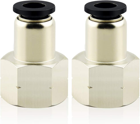 TAILONZ PNEUMATIC Female Straight 5/16 Inch Tube OD x 1/8 Inch NPT Thread Push to Connect Fittings (Pack of 2)