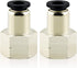 TAILONZ PNEUMATIC Female Straight 5/16 Inch Tube OD x 1/8 Inch NPT Thread Push to Connect Fittings (Pack of 2)